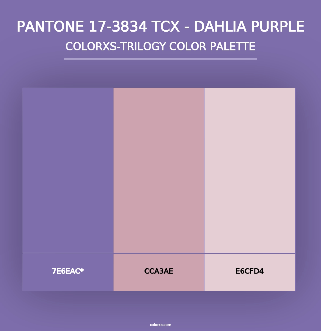 PANTONE 17-3834 TCX - Dahlia Purple - Colorxs Trilogy Palette