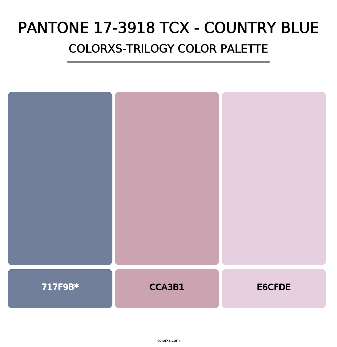 PANTONE 17-3918 TCX - Country Blue - Colorxs Trilogy Palette