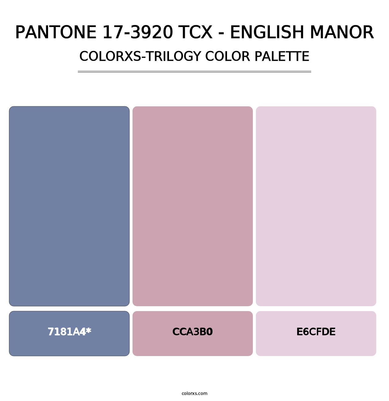 PANTONE 17-3920 TCX - English Manor - Colorxs Trilogy Palette