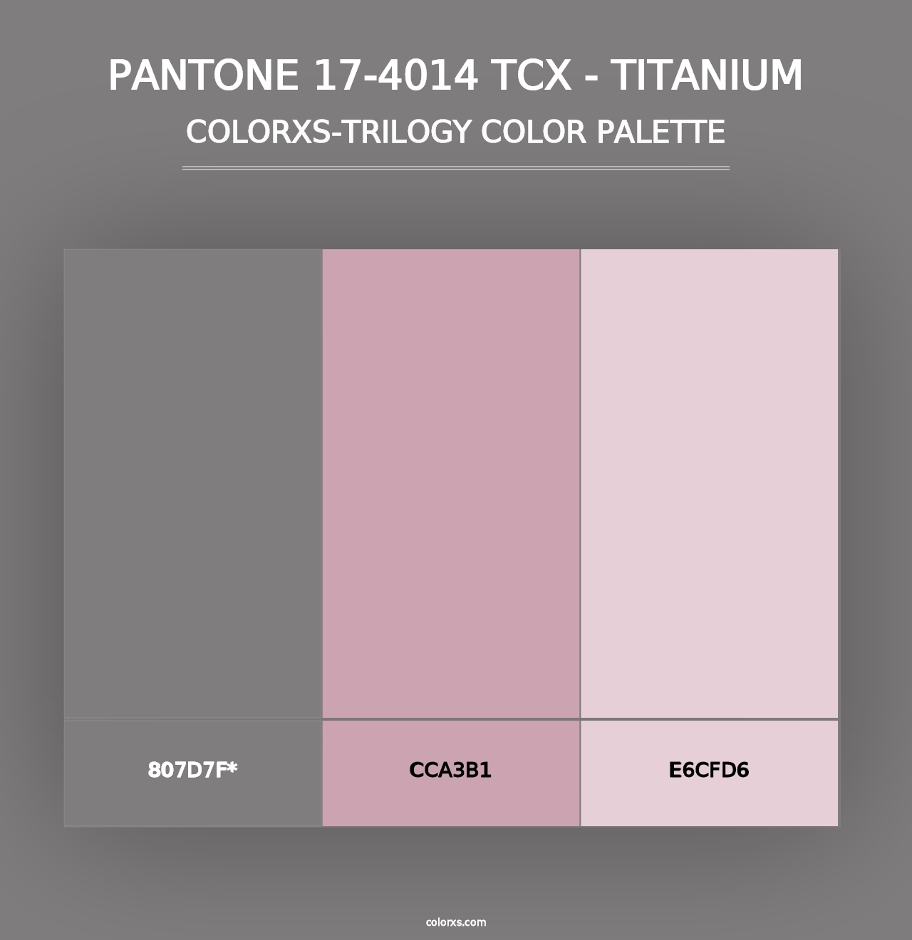 PANTONE 17-4014 TCX - Titanium - Colorxs Trilogy Palette