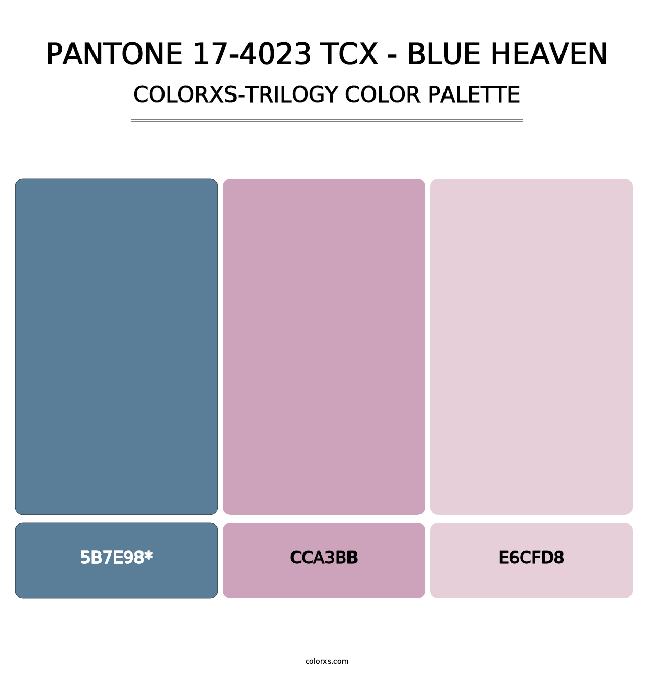 PANTONE 17-4023 TCX - Blue Heaven - Colorxs Trilogy Palette