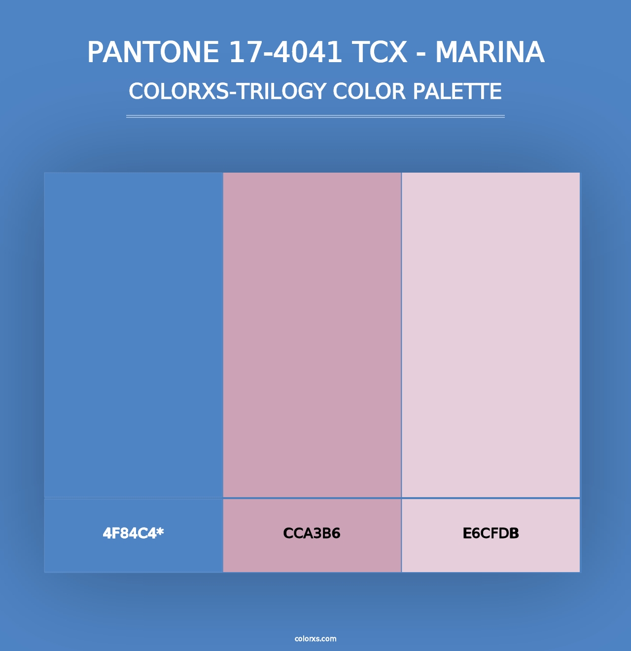 PANTONE 17-4041 TCX - Marina - Colorxs Trilogy Palette