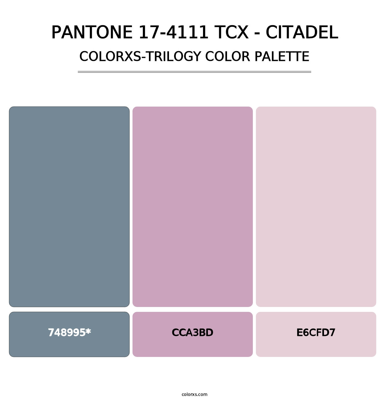 PANTONE 17-4111 TCX - Citadel - Colorxs Trilogy Palette