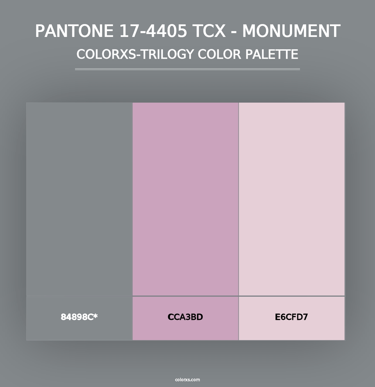 PANTONE 17-4405 TCX - Monument - Colorxs Trilogy Palette