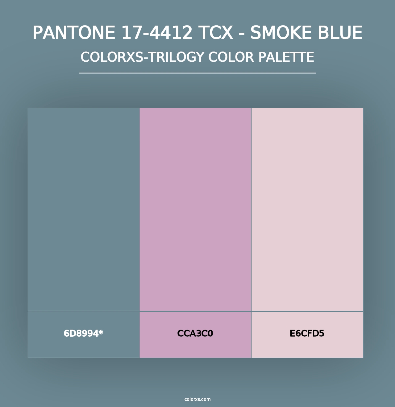 PANTONE 17-4412 TCX - Smoke Blue - Colorxs Trilogy Palette