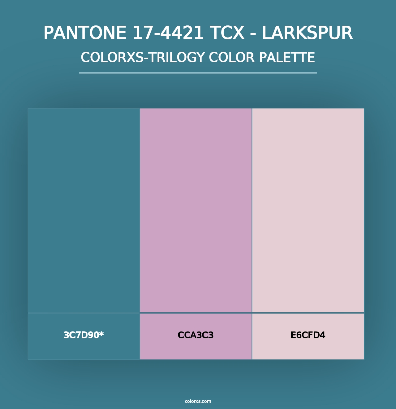 PANTONE 17-4421 TCX - Larkspur - Colorxs Trilogy Palette