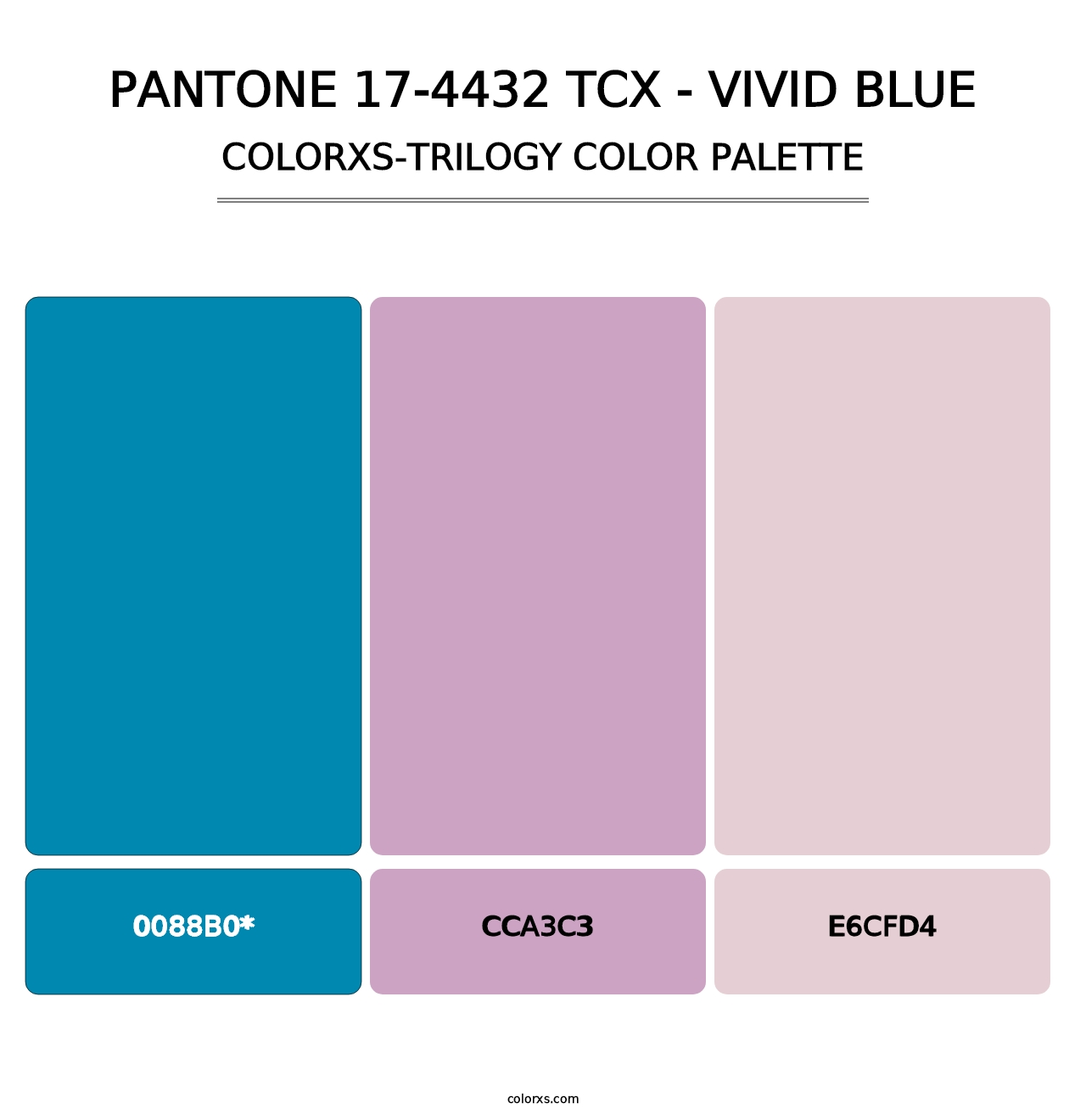 PANTONE 17-4432 TCX - Vivid Blue - Colorxs Trilogy Palette