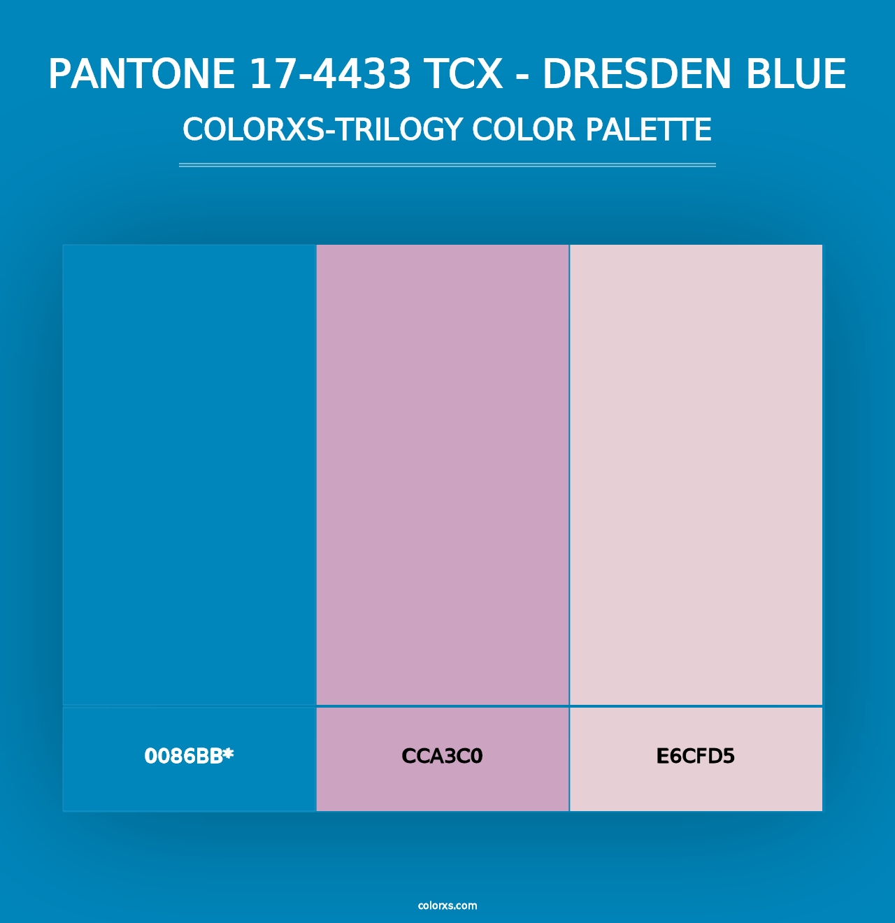 PANTONE 17-4433 TCX - Dresden Blue - Colorxs Trilogy Palette