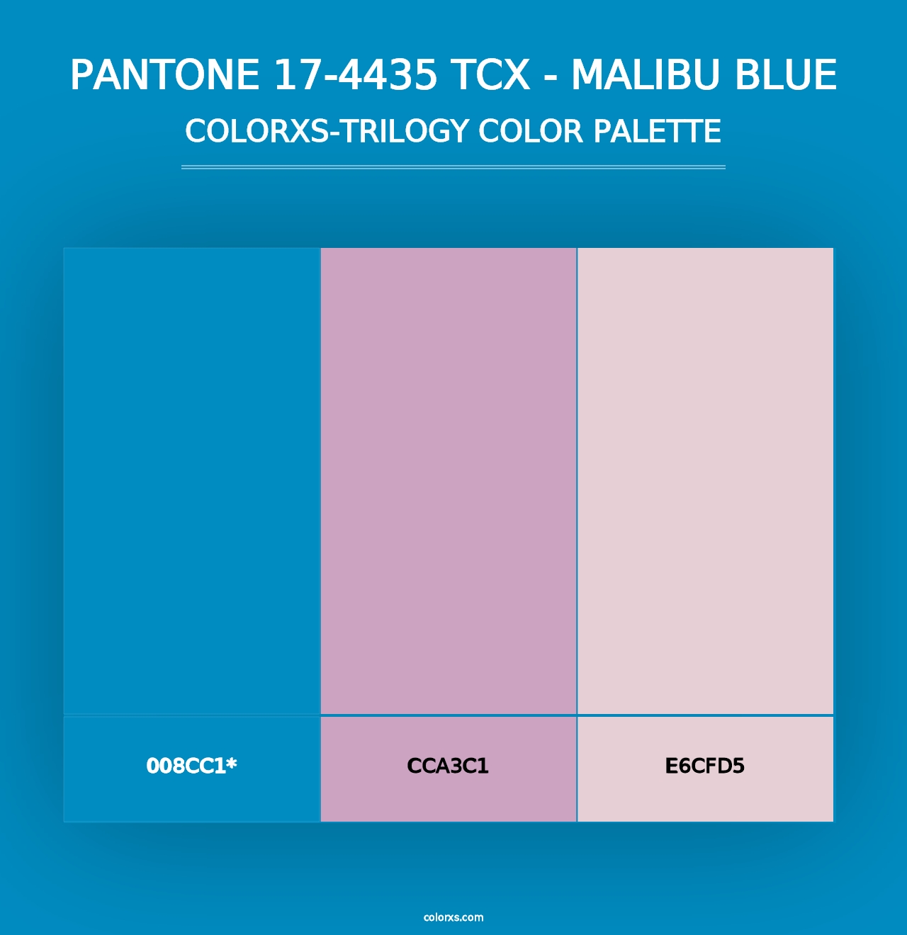 PANTONE 17-4435 TCX - Malibu Blue - Colorxs Trilogy Palette