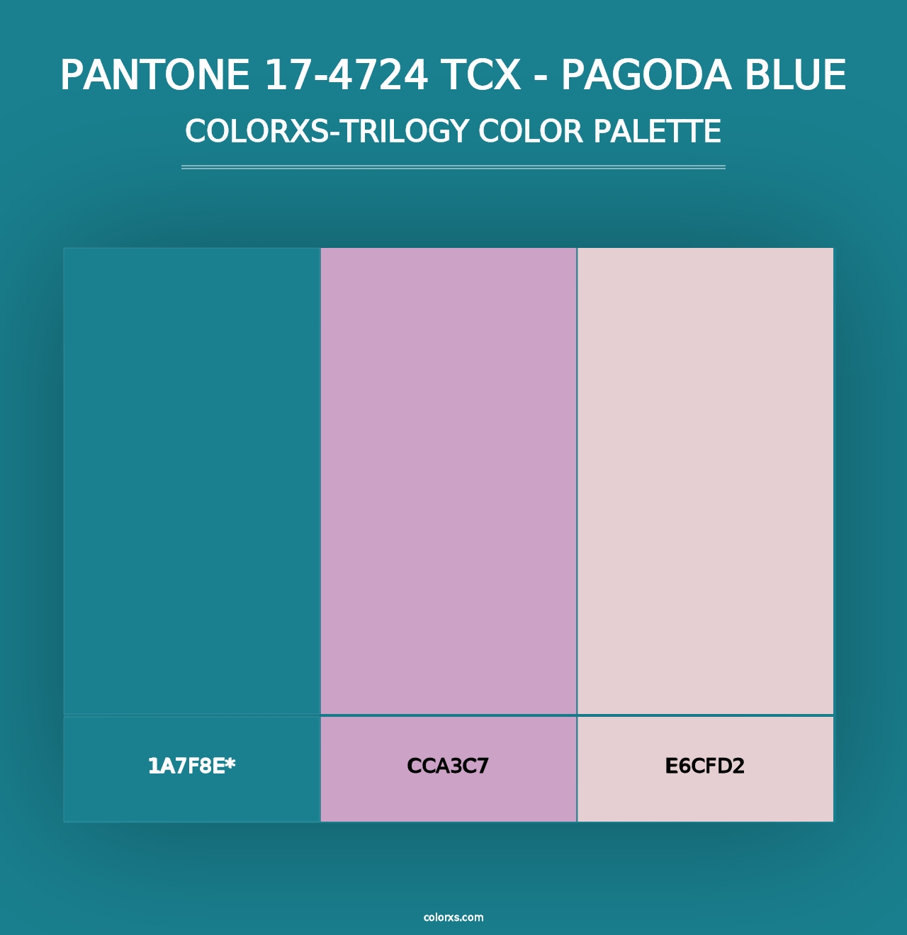 PANTONE 17-4724 TCX - Pagoda Blue - Colorxs Trilogy Palette