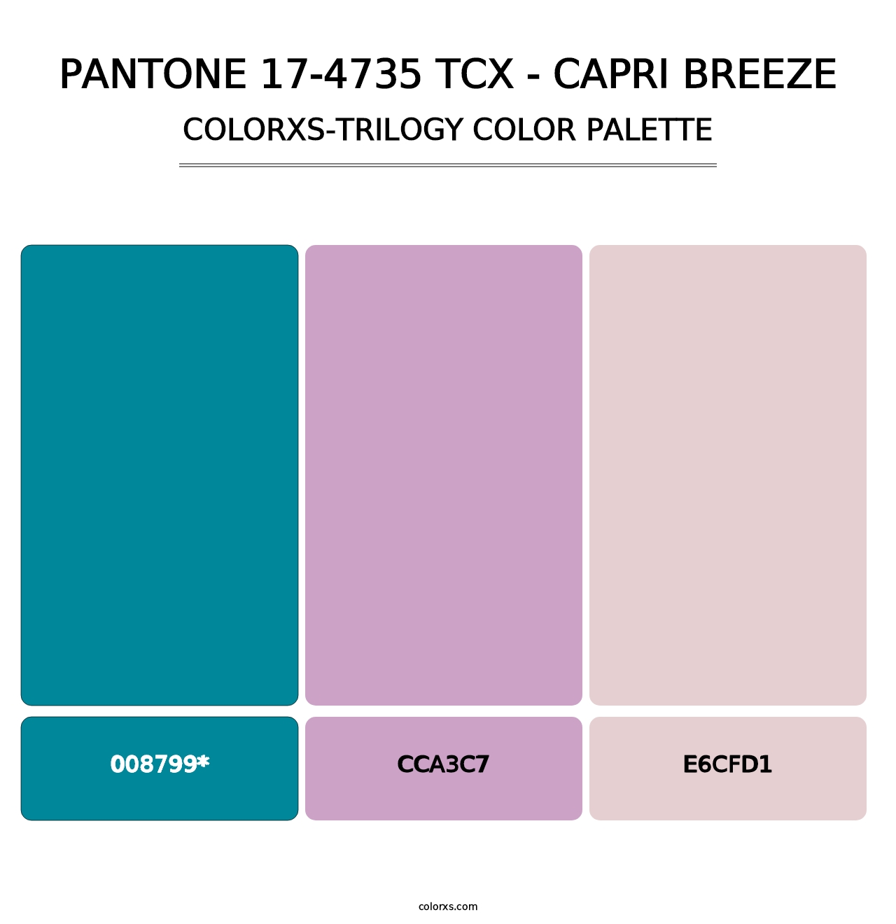 PANTONE 17-4735 TCX - Capri Breeze - Colorxs Trilogy Palette