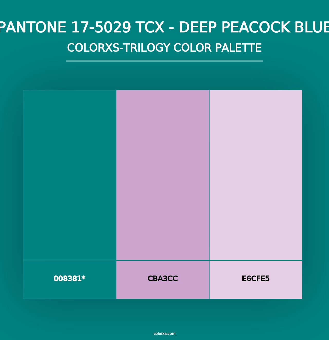 PANTONE 17-5029 TCX - Deep Peacock Blue - Colorxs Trilogy Palette