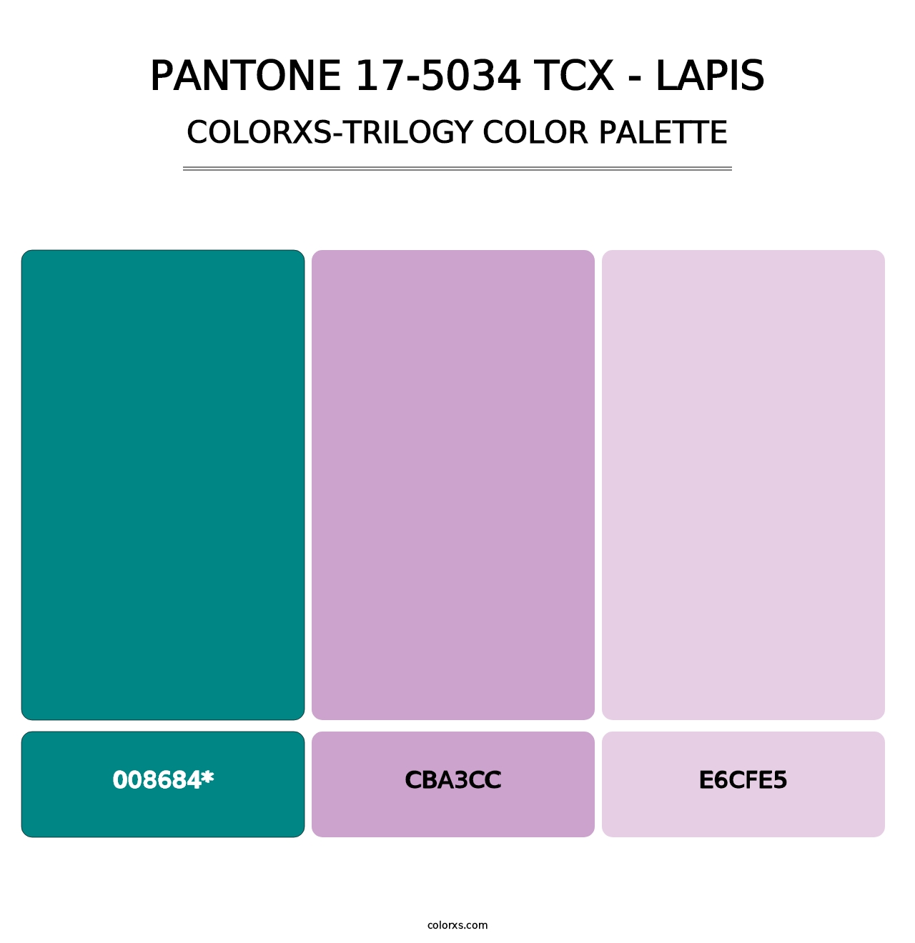 PANTONE 17-5034 TCX - Lapis - Colorxs Trilogy Palette