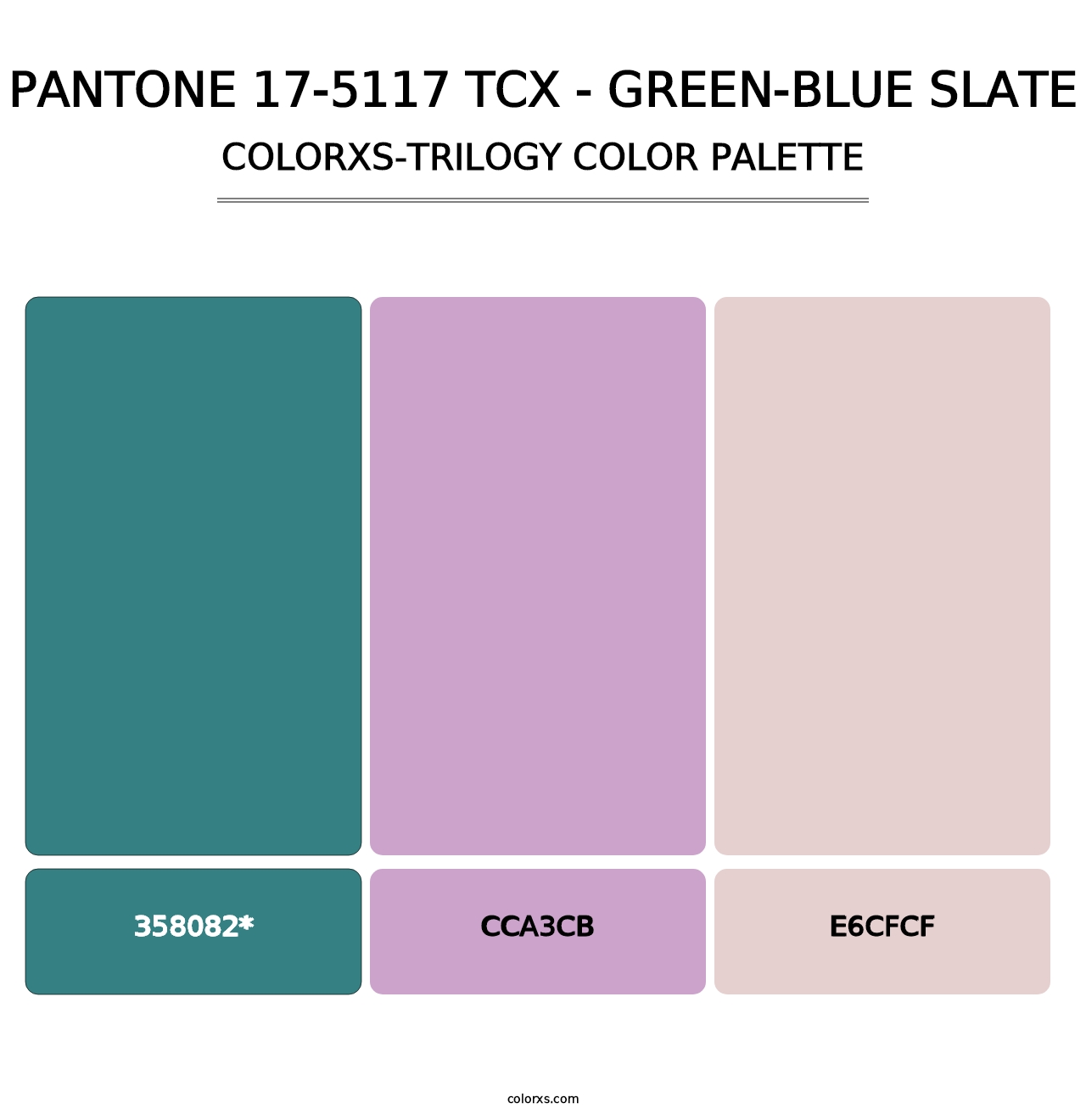 PANTONE 17-5117 TCX - Green-Blue Slate - Colorxs Trilogy Palette