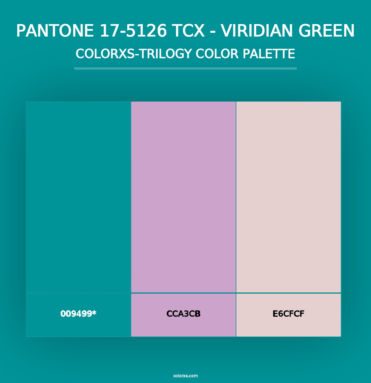 PANTONE 17-5126 TCX - Viridian Green - Colorxs Trilogy Palette