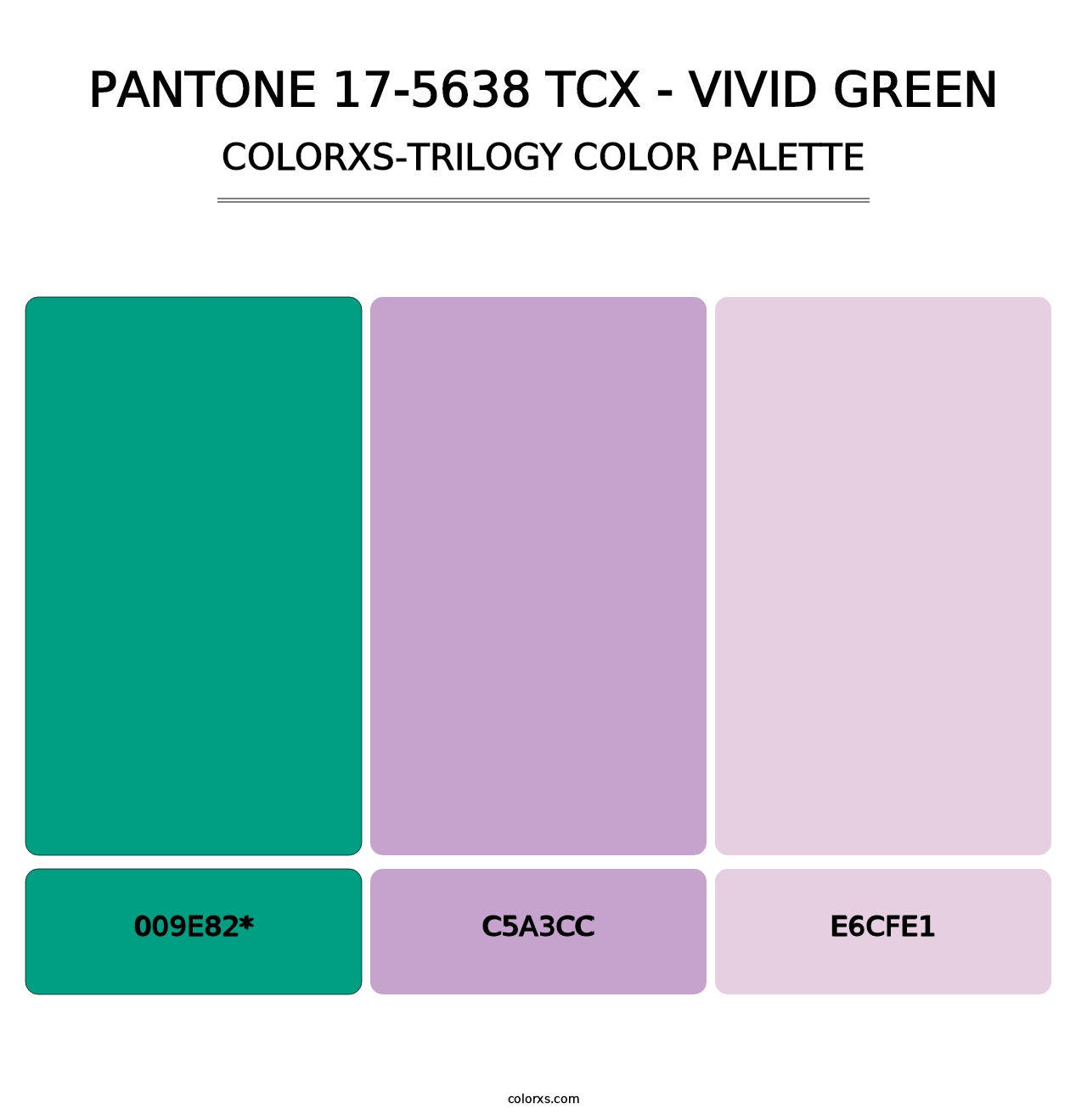 PANTONE 17-5638 TCX - Vivid Green - Colorxs Trilogy Palette