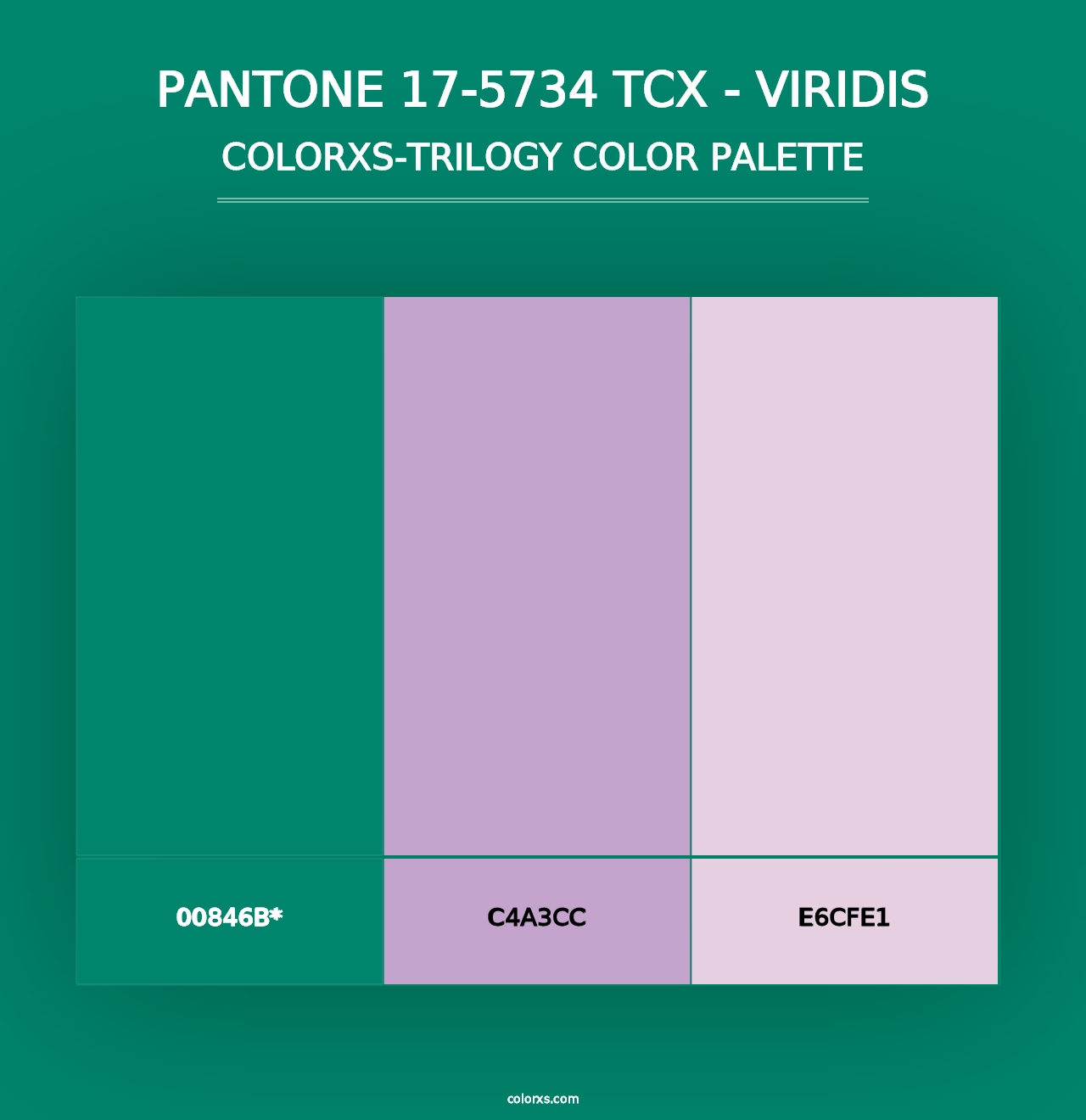 PANTONE 17-5734 TCX - Viridis - Colorxs Trilogy Palette