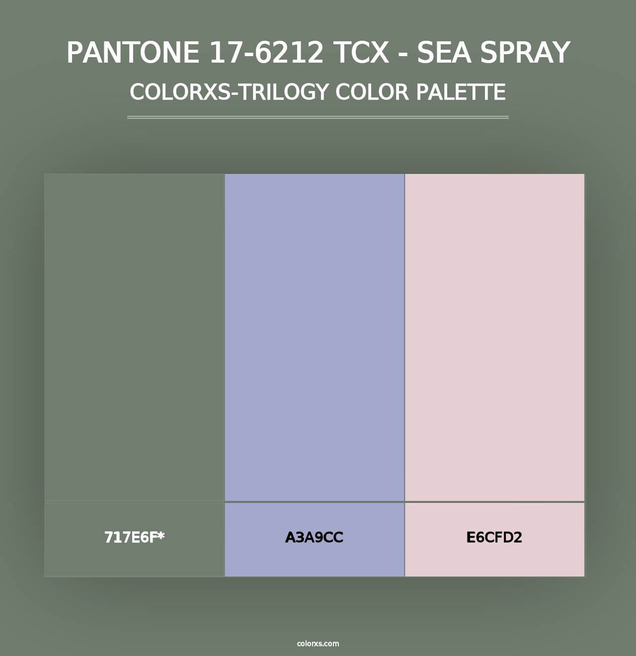 PANTONE 17-6212 TCX - Sea Spray - Colorxs Trilogy Palette