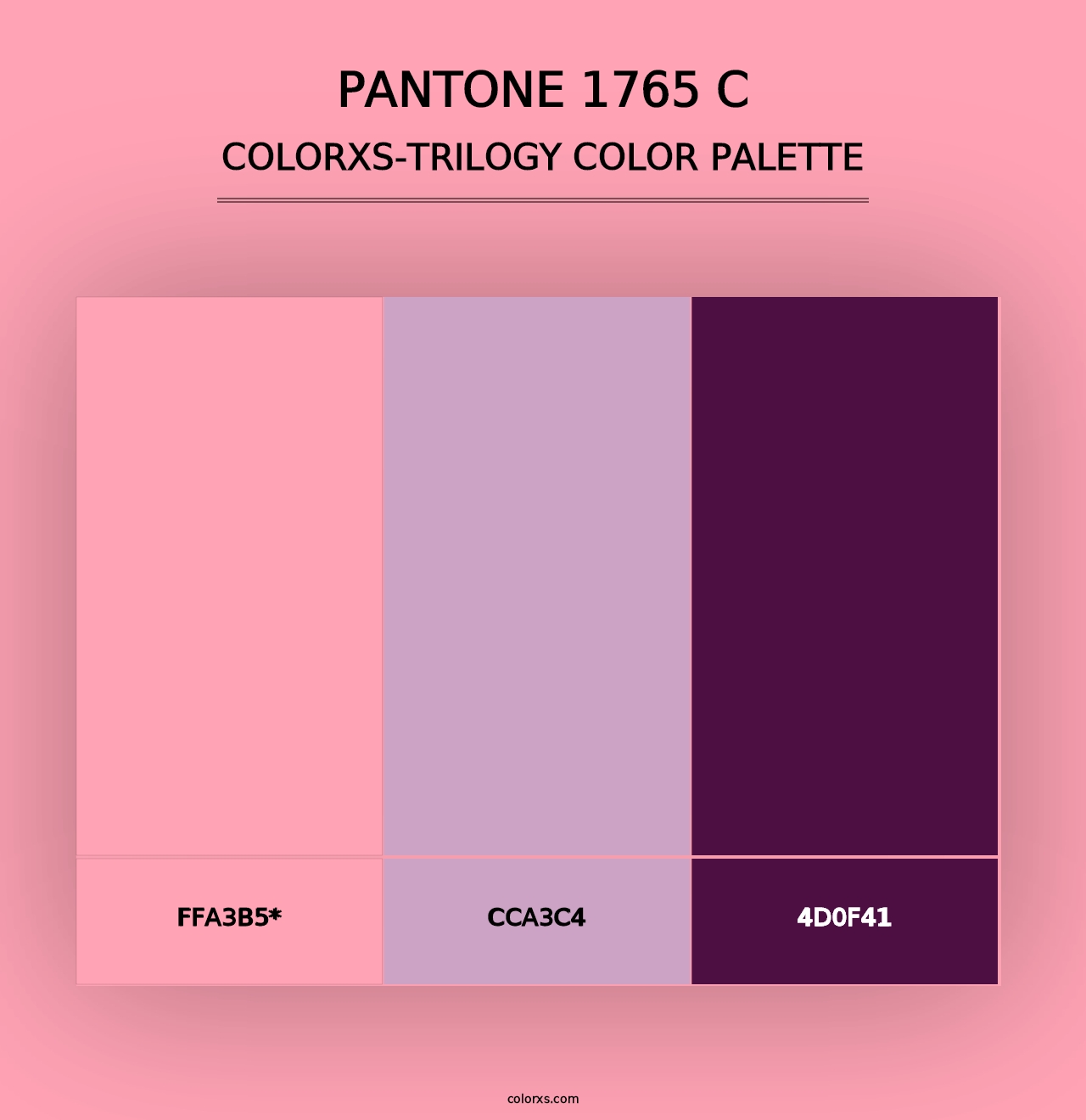 PANTONE 1765 C - Colorxs Trilogy Palette