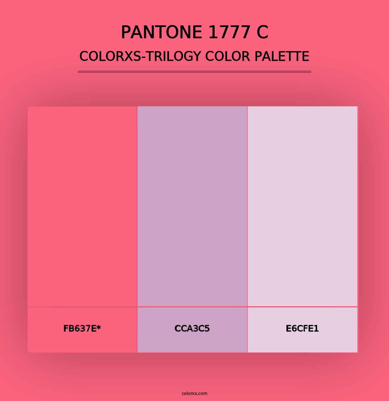 PANTONE 1777 C - Colorxs Trilogy Palette