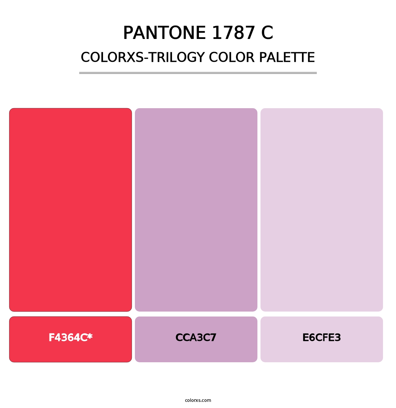 PANTONE 1787 C - Colorxs Trilogy Palette