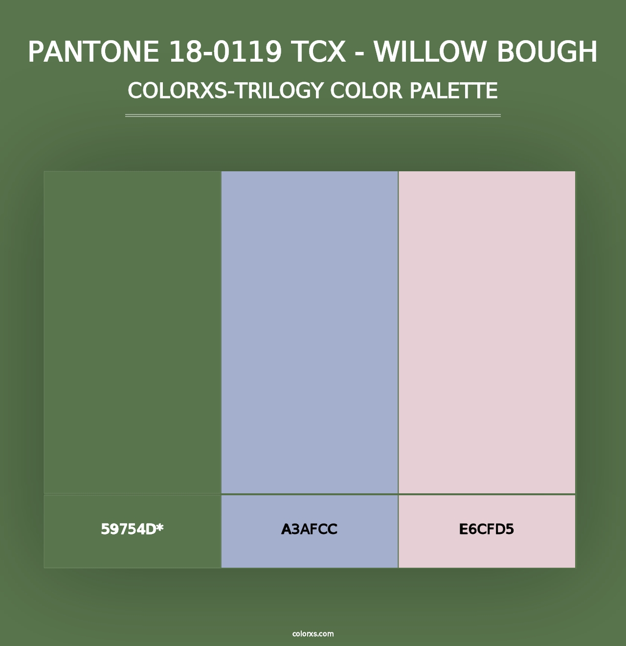 PANTONE 18-0119 TCX - Willow Bough - Colorxs Trilogy Palette