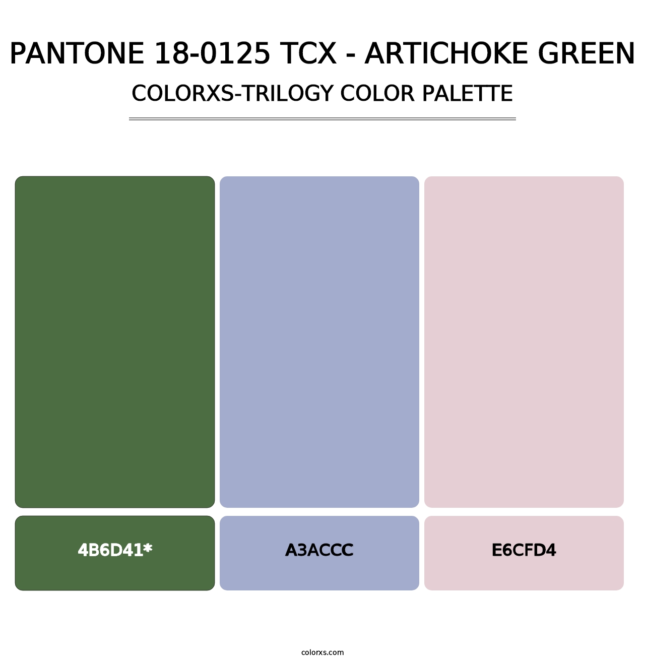 PANTONE 18-0125 TCX - Artichoke Green - Colorxs Trilogy Palette