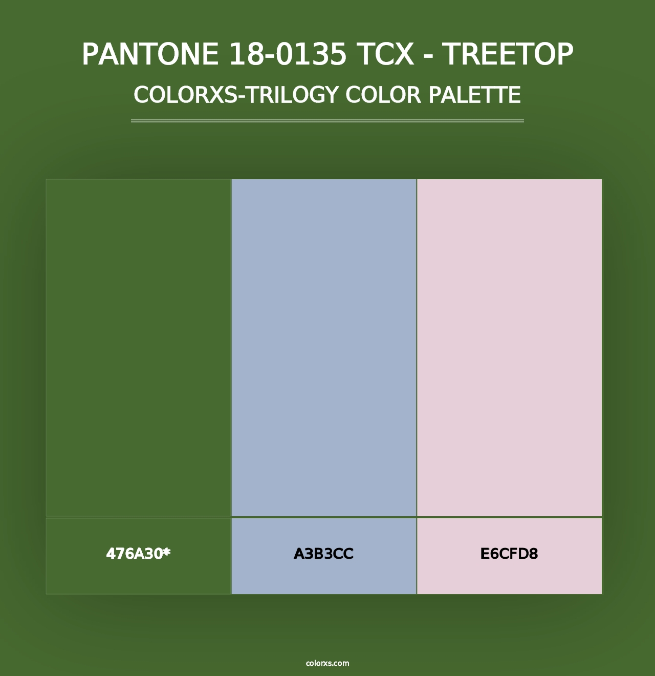 PANTONE 18-0135 TCX - Treetop - Colorxs Trilogy Palette