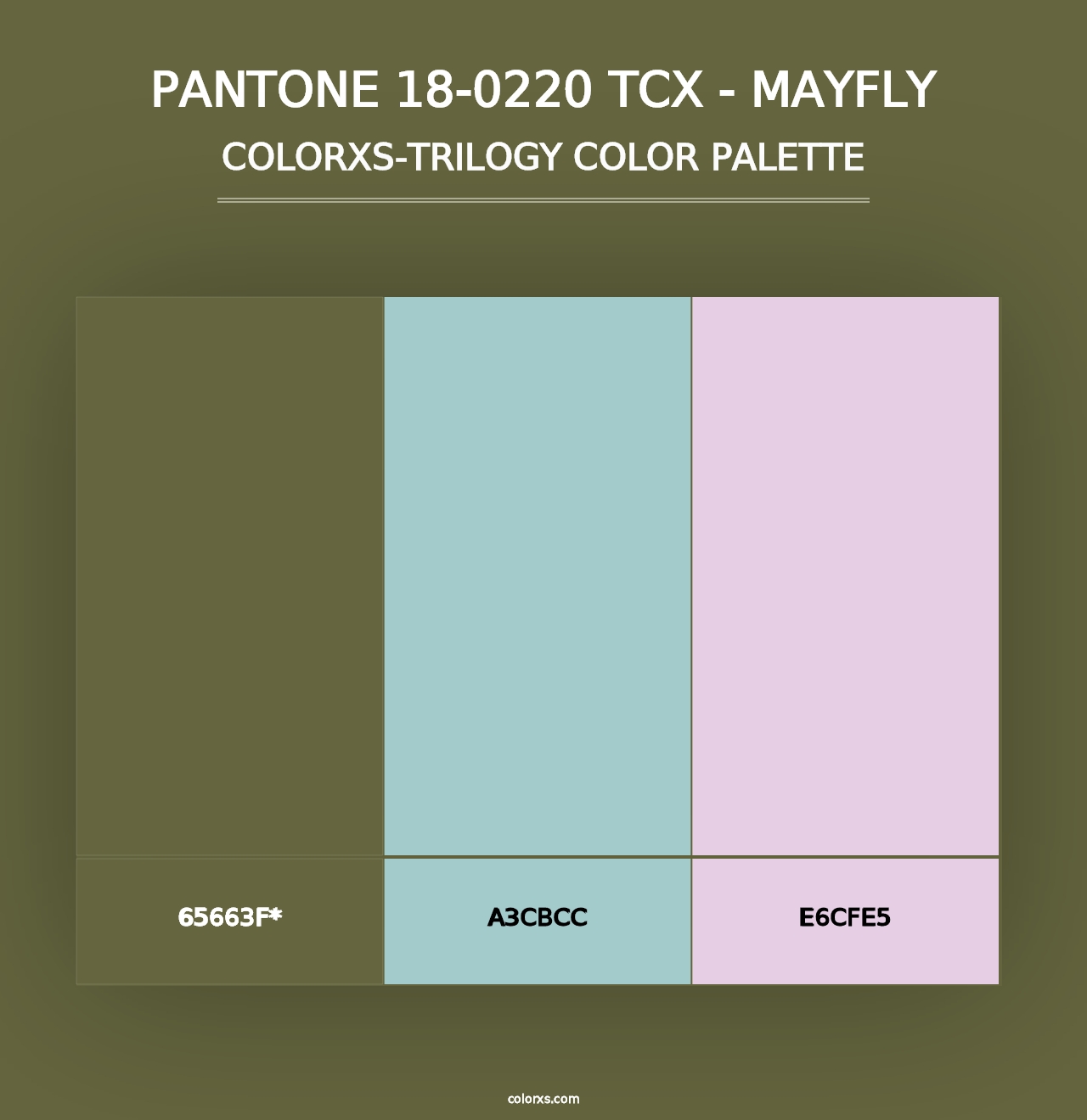 PANTONE 18-0220 TCX - Mayfly - Colorxs Trilogy Palette