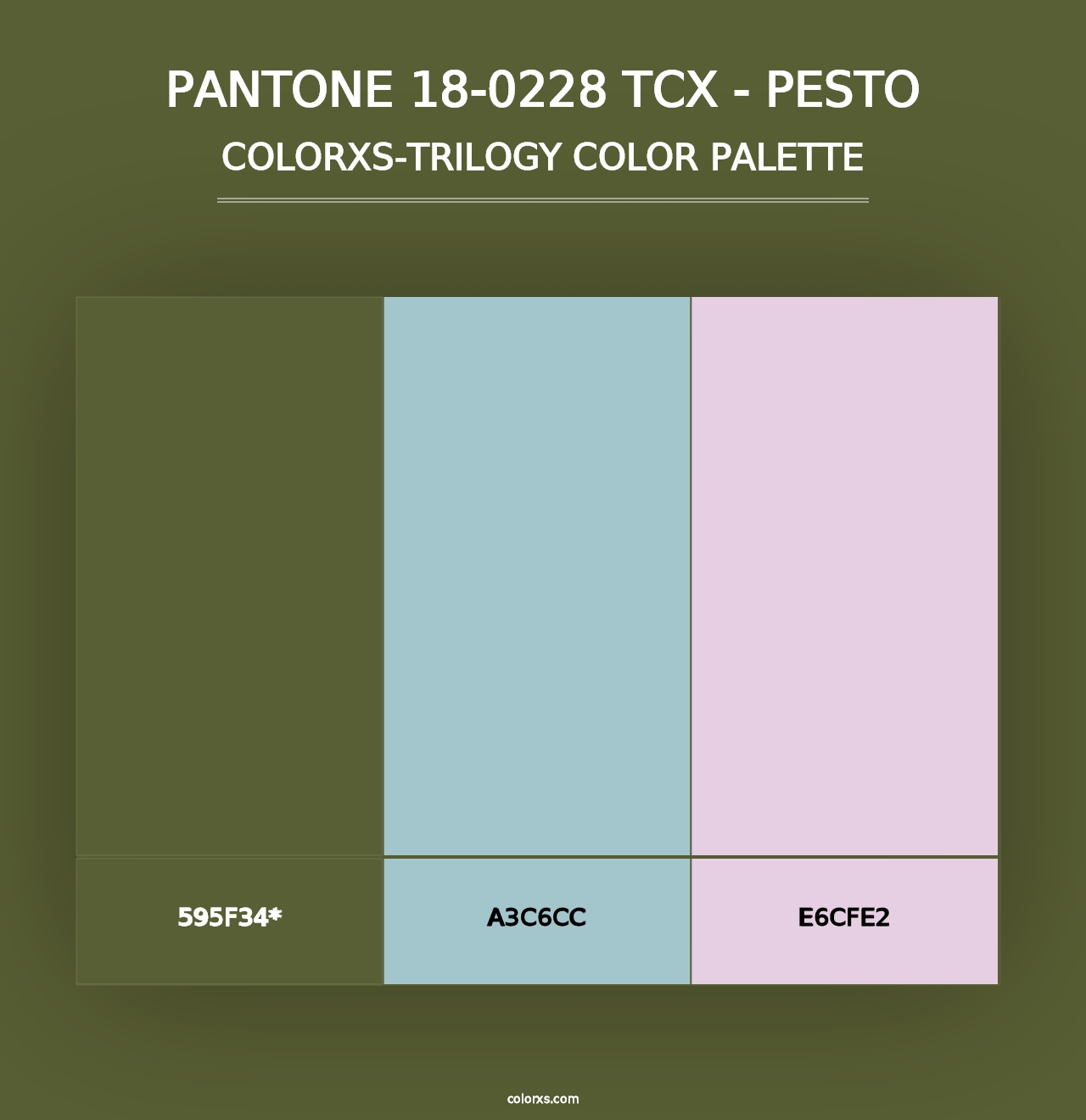 PANTONE 18-0228 TCX - Pesto - Colorxs Trilogy Palette