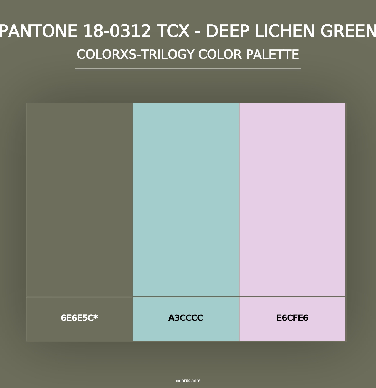 PANTONE 18-0312 TCX - Deep Lichen Green - Colorxs Trilogy Palette