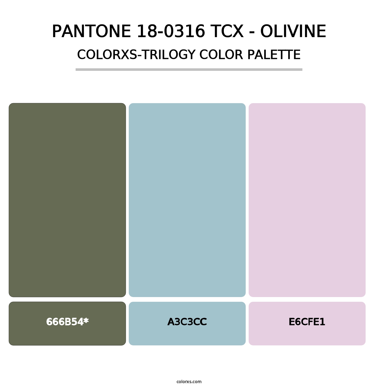 PANTONE 18-0316 TCX - Olivine - Colorxs Trilogy Palette