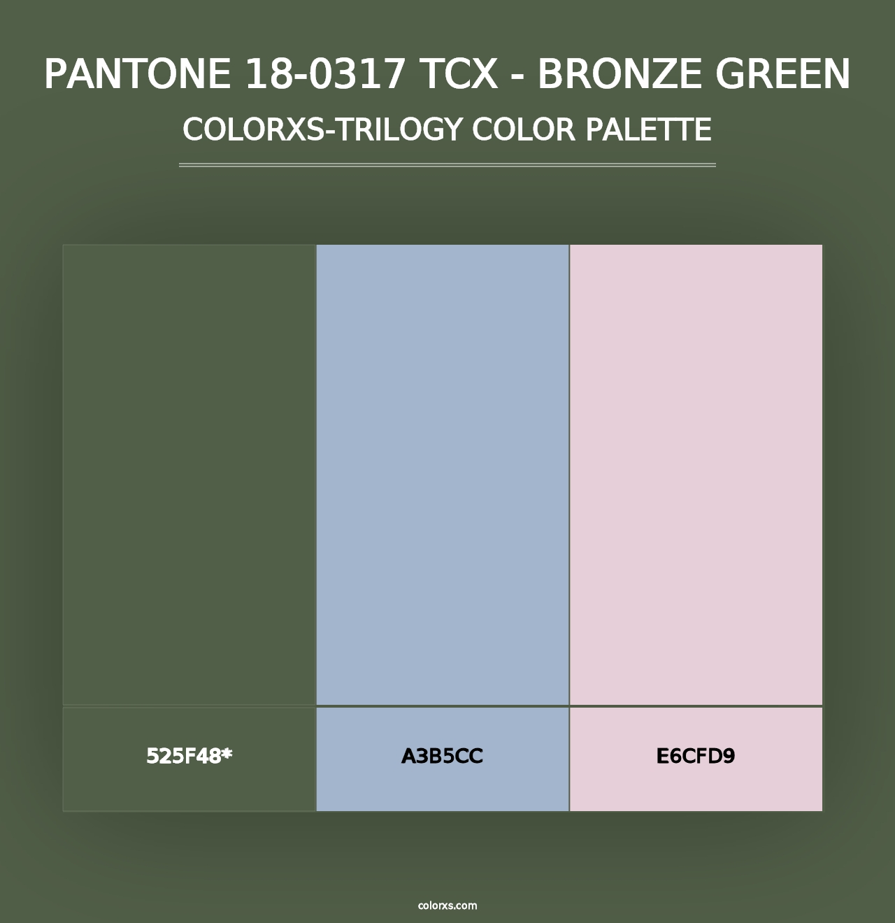 PANTONE 18-0317 TCX - Bronze Green - Colorxs Trilogy Palette