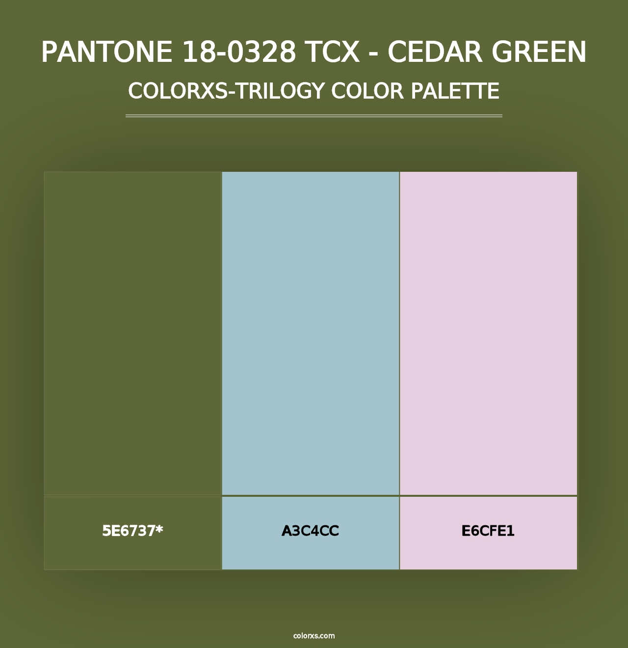 PANTONE 18-0328 TCX - Cedar Green - Colorxs Trilogy Palette