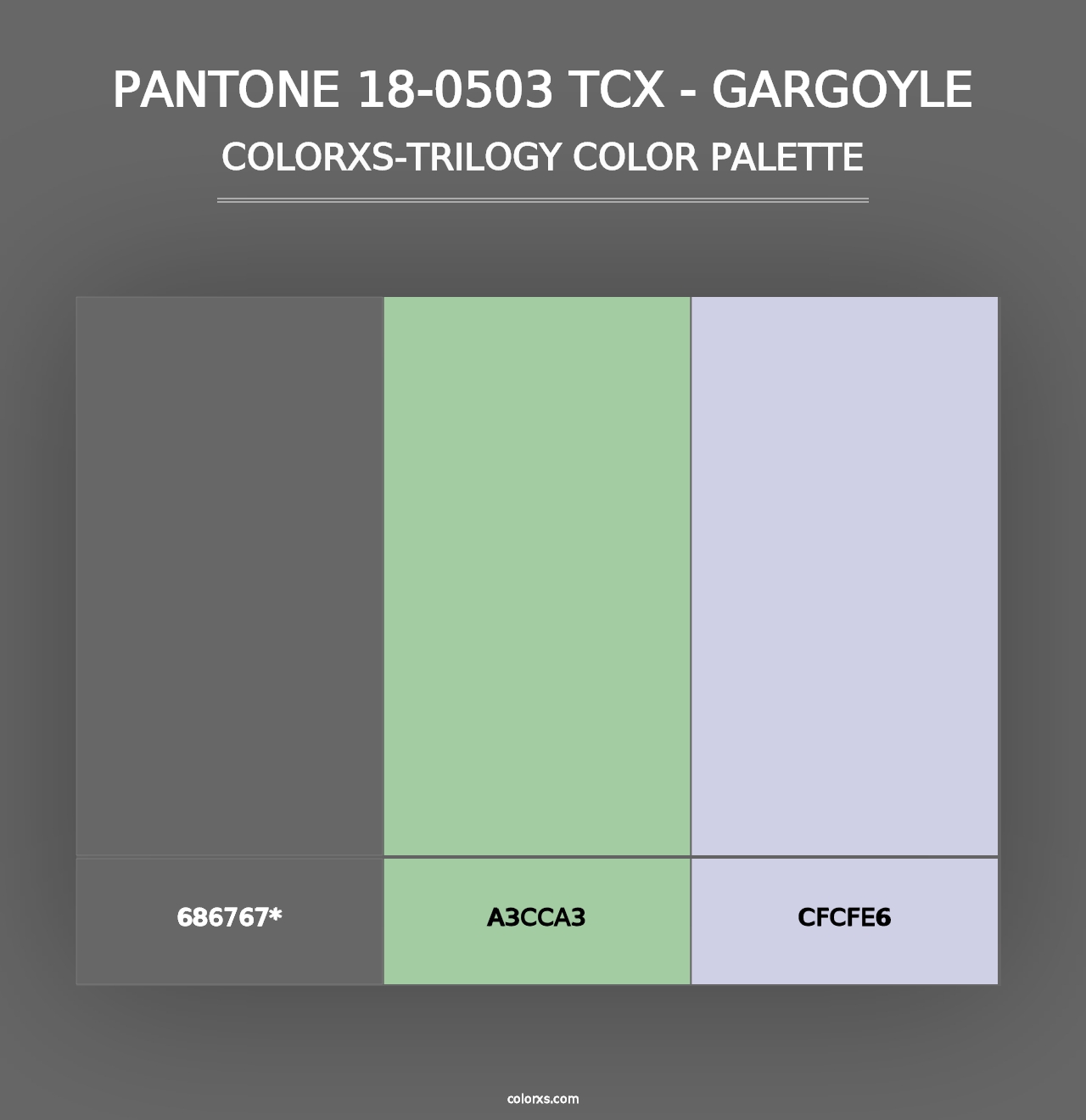 PANTONE 18-0503 TCX - Gargoyle - Colorxs Trilogy Palette