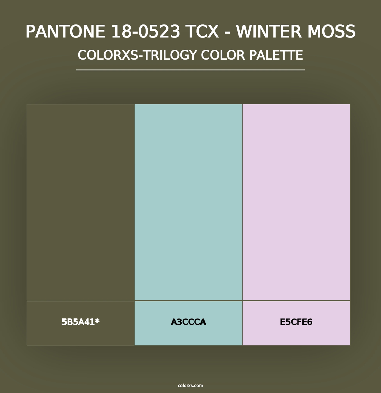 PANTONE 18-0523 TCX - Winter Moss - Colorxs Trilogy Palette