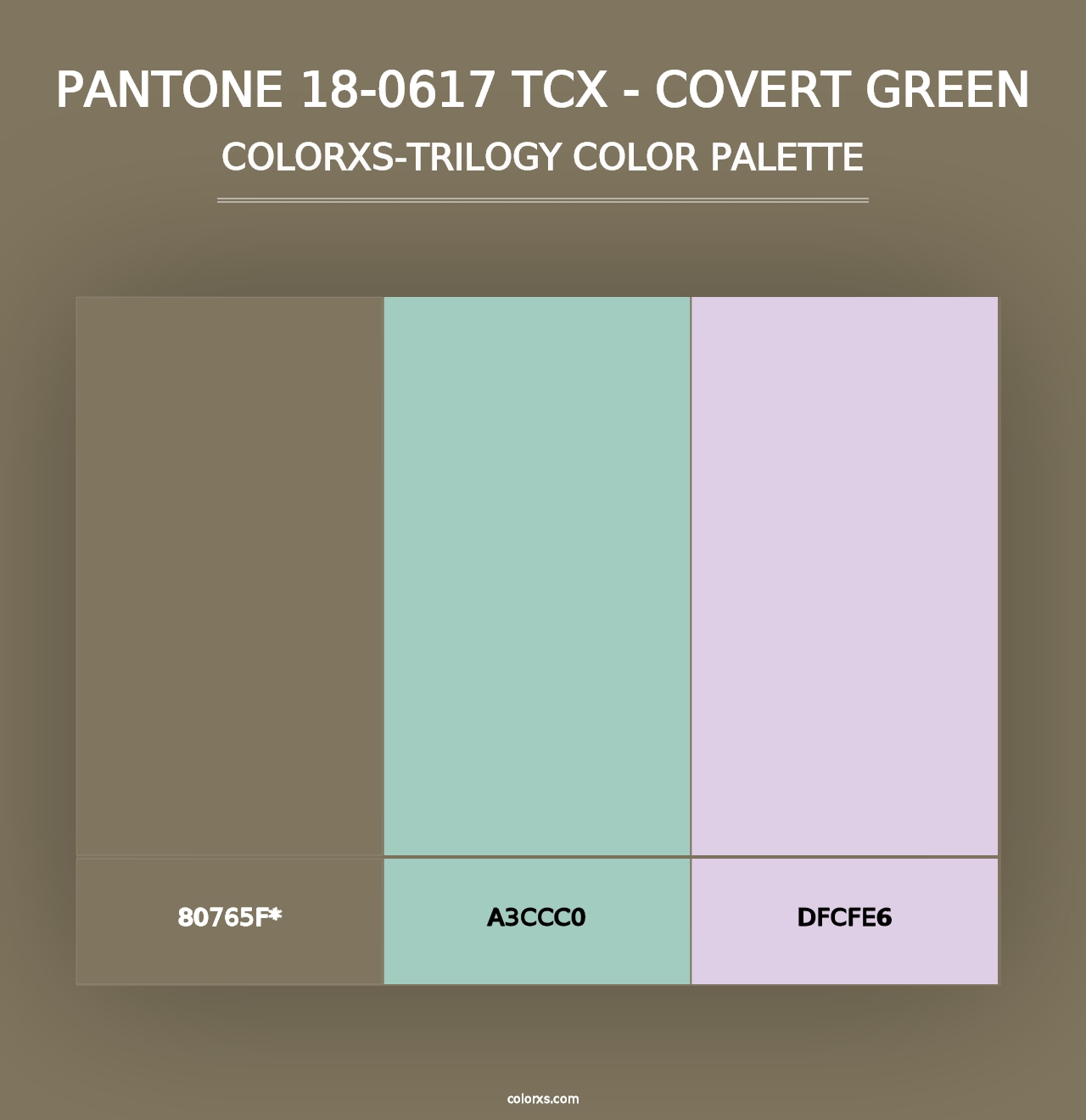 PANTONE 18-0617 TCX - Covert Green - Colorxs Trilogy Palette