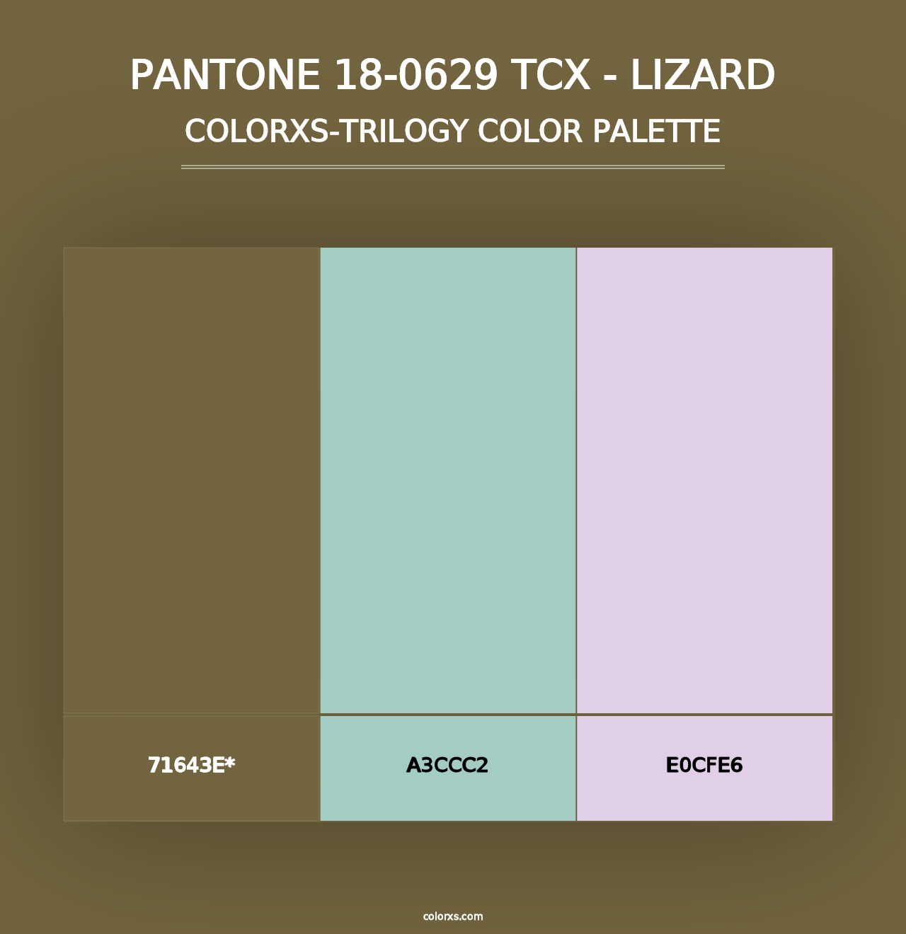 PANTONE 18-0629 TCX - Lizard - Colorxs Trilogy Palette