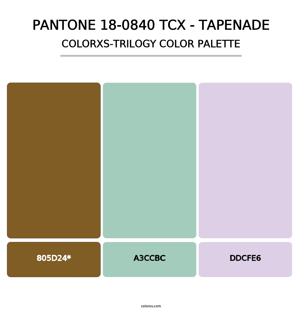 PANTONE 18-0840 TCX - Tapenade - Colorxs Trilogy Palette