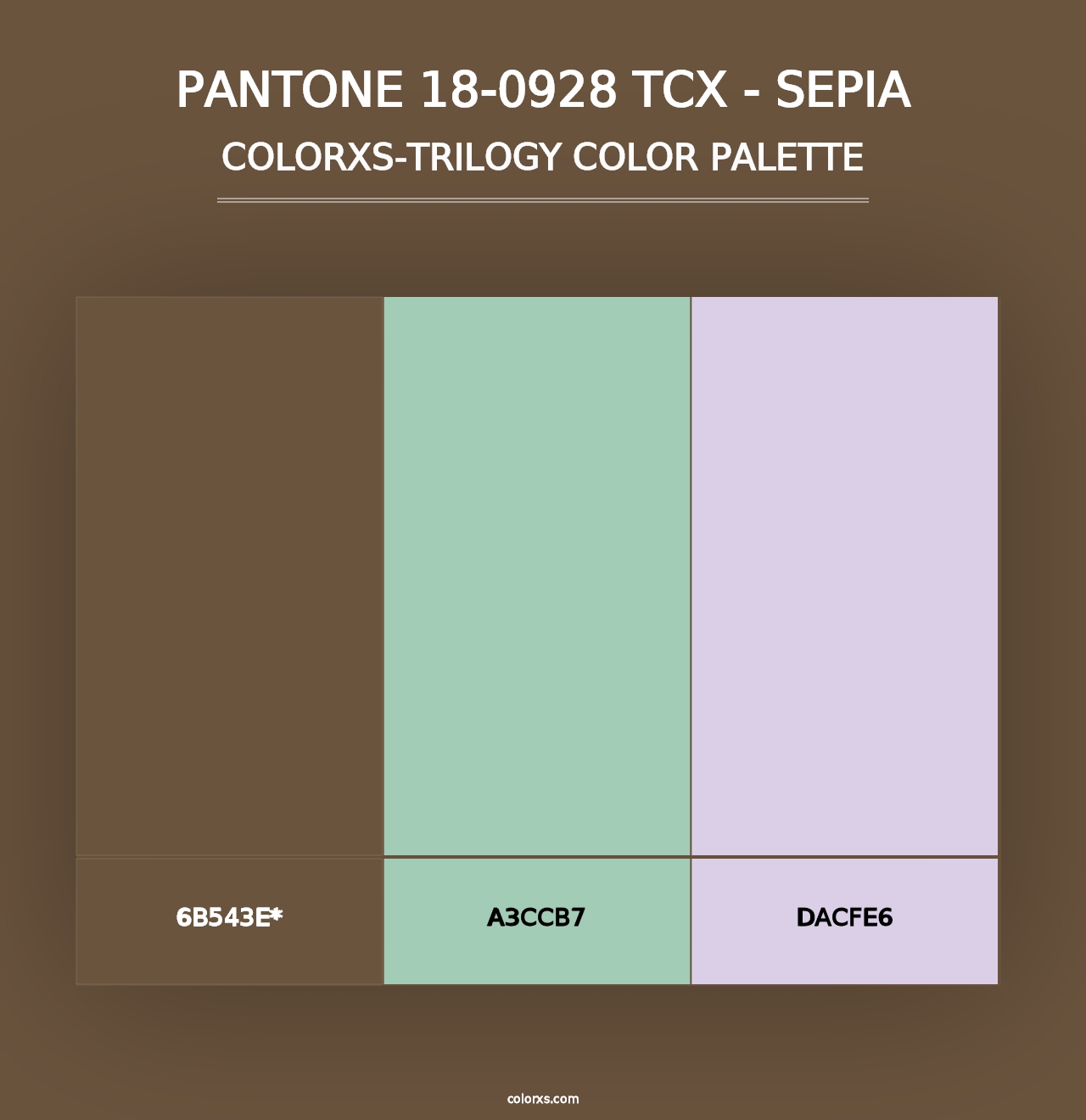 PANTONE 18-0928 TCX - Sepia - Colorxs Trilogy Palette