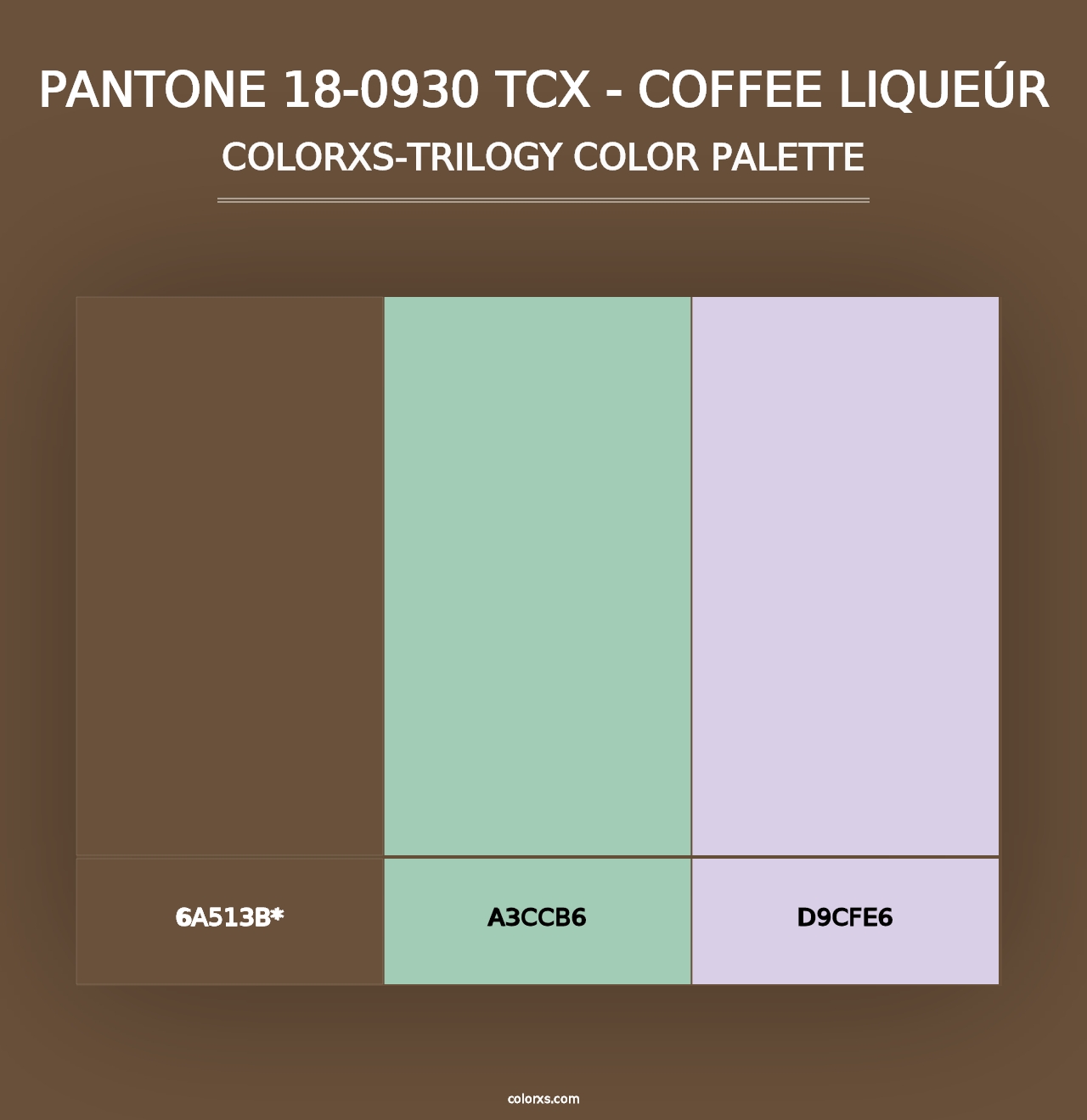 PANTONE 18-0930 TCX - Coffee Liqueúr - Colorxs Trilogy Palette