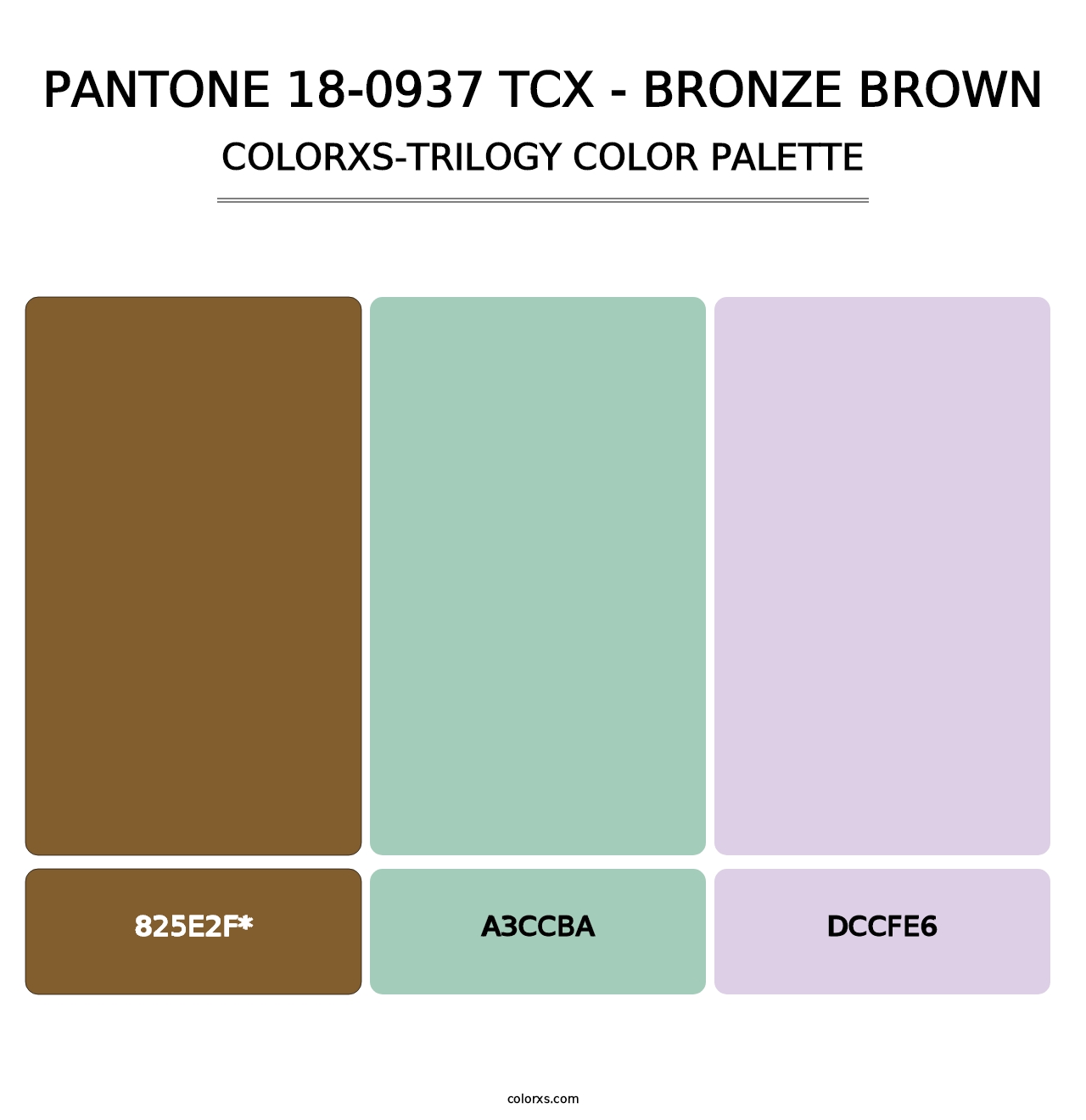 PANTONE 18-0937 TCX - Bronze Brown - Colorxs Trilogy Palette