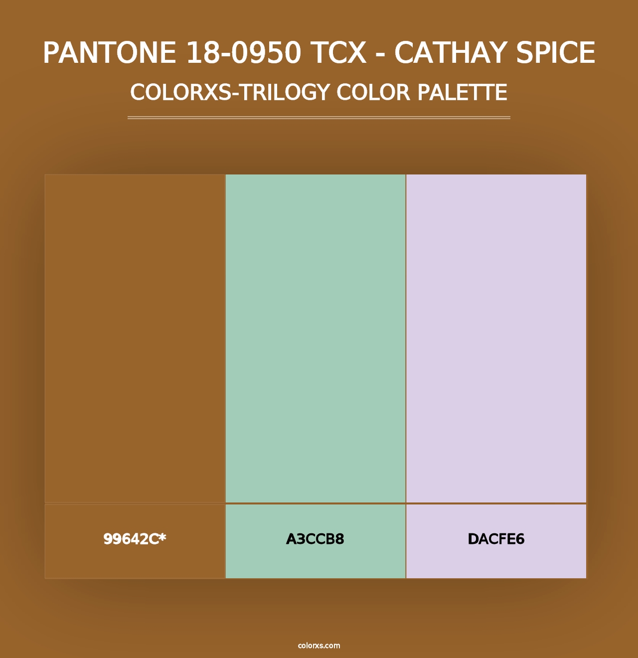 PANTONE 18-0950 TCX - Cathay Spice - Colorxs Trilogy Palette