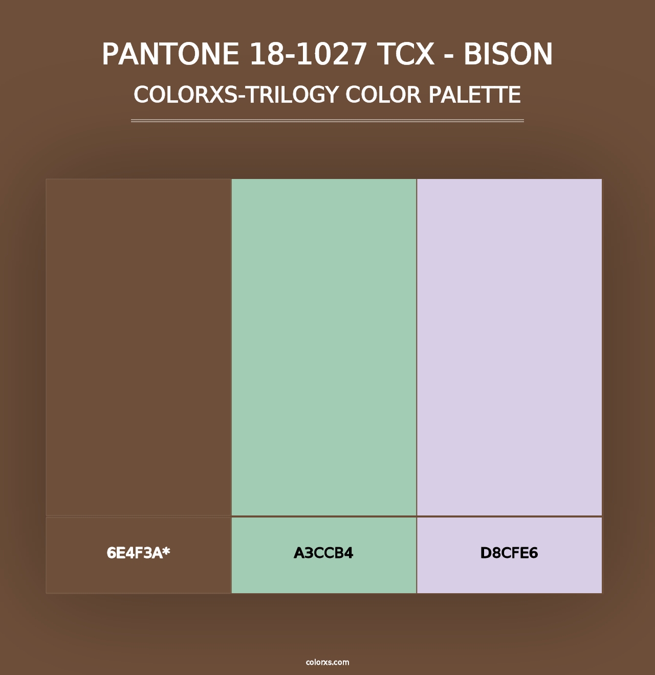 PANTONE 18-1027 TCX - Bison - Colorxs Trilogy Palette