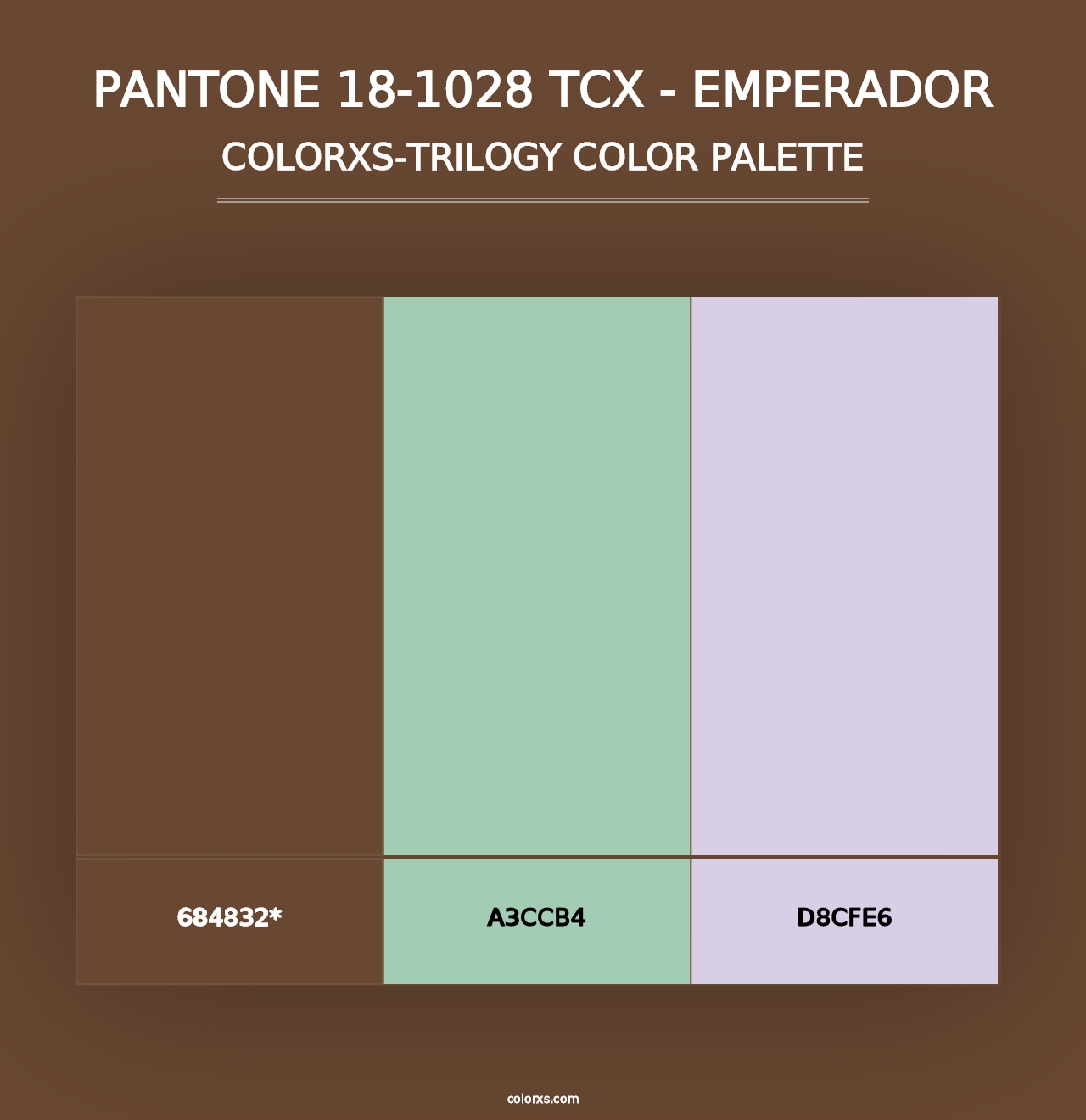 PANTONE 18-1028 TCX - Emperador - Colorxs Trilogy Palette