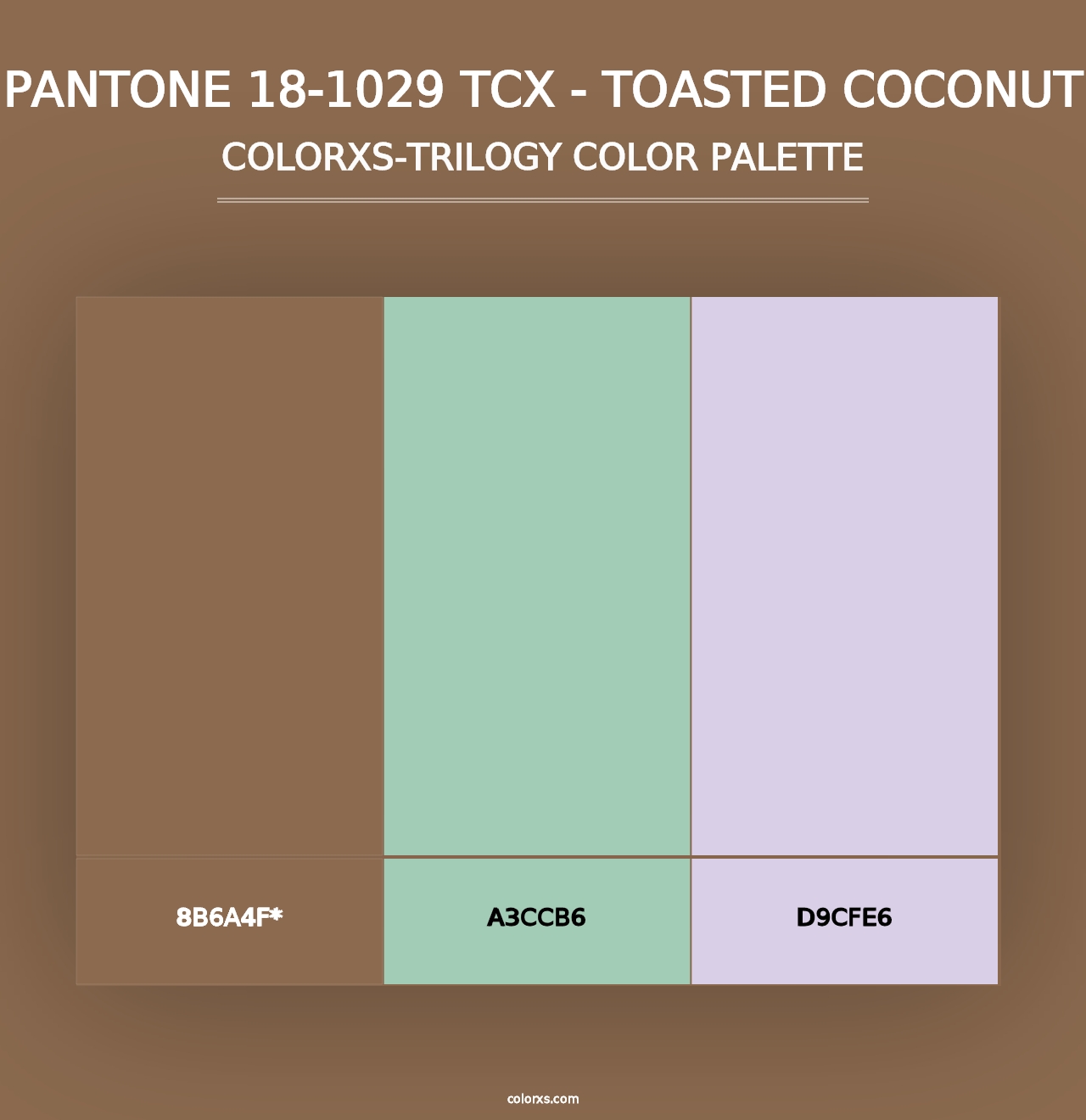 PANTONE 18-1029 TCX - Toasted Coconut - Colorxs Trilogy Palette