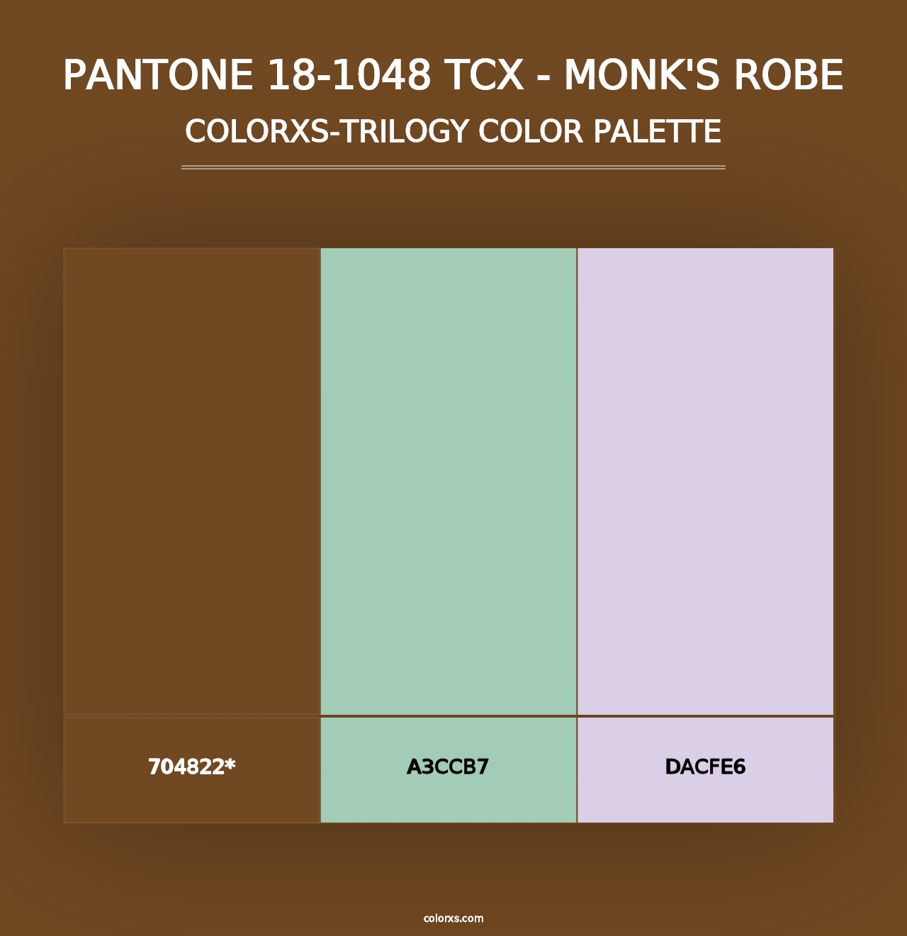 PANTONE 18-1048 TCX - Monk's Robe - Colorxs Trilogy Palette