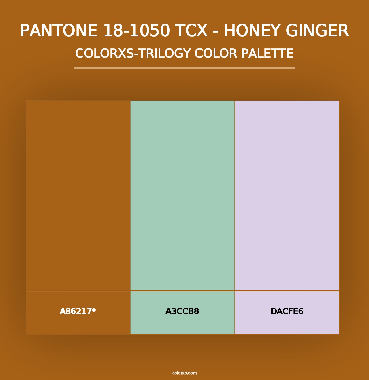 PANTONE 18-1050 TCX - Honey Ginger - Colorxs Trilogy Palette