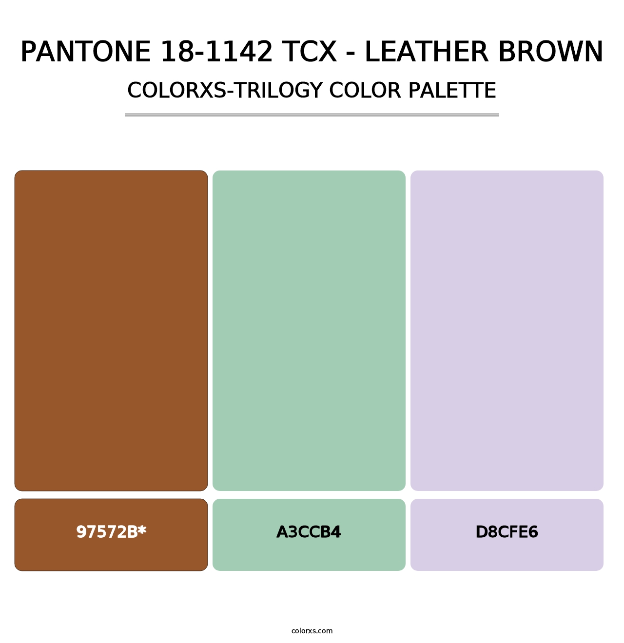 PANTONE 18-1142 TCX - Leather Brown - Colorxs Trilogy Palette