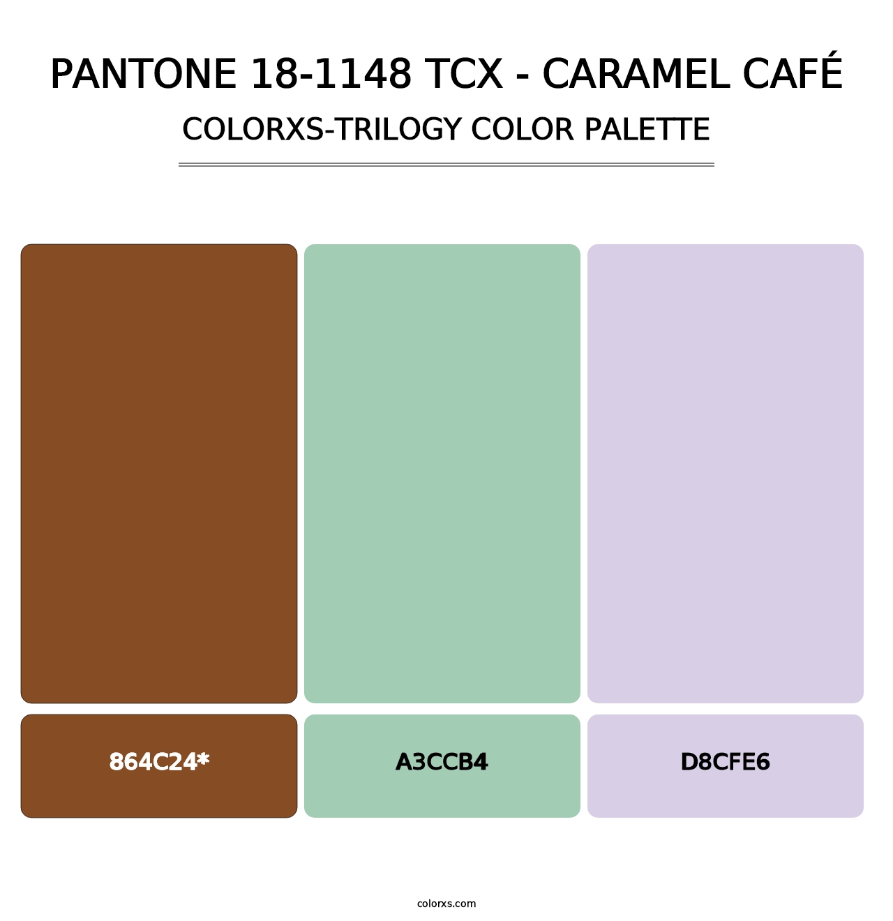 PANTONE 18-1148 TCX - Caramel Café - Colorxs Trilogy Palette